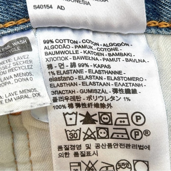 Levi's 501 Original Fit Button Fly Anchor Stretch Straight Jeans, Size 38x32 - Picture 10 of 11